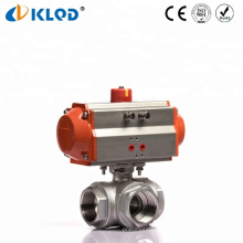 Pneumatic power L/T Type Stainless Steel BSPT BSP NPT Thread 3 Way Ball Valve